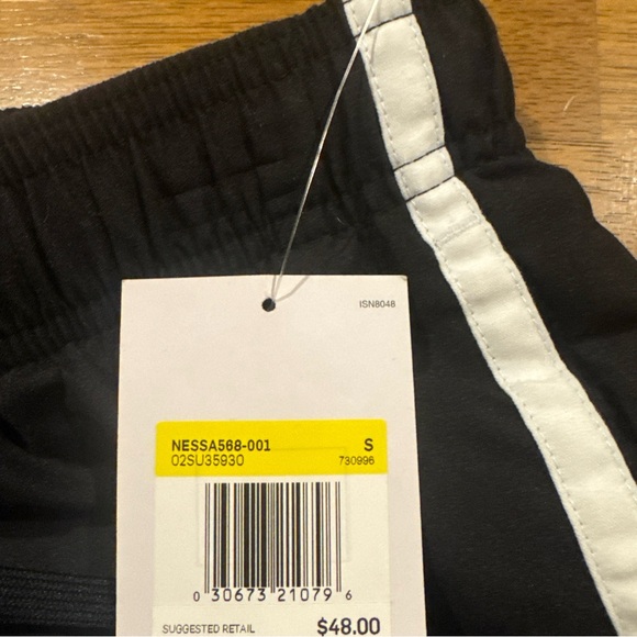 NIKE Mens Black Gray Mesh Lined Split Swim Volley Shorts Small NESSA568 001 New - Picture 6 of 9